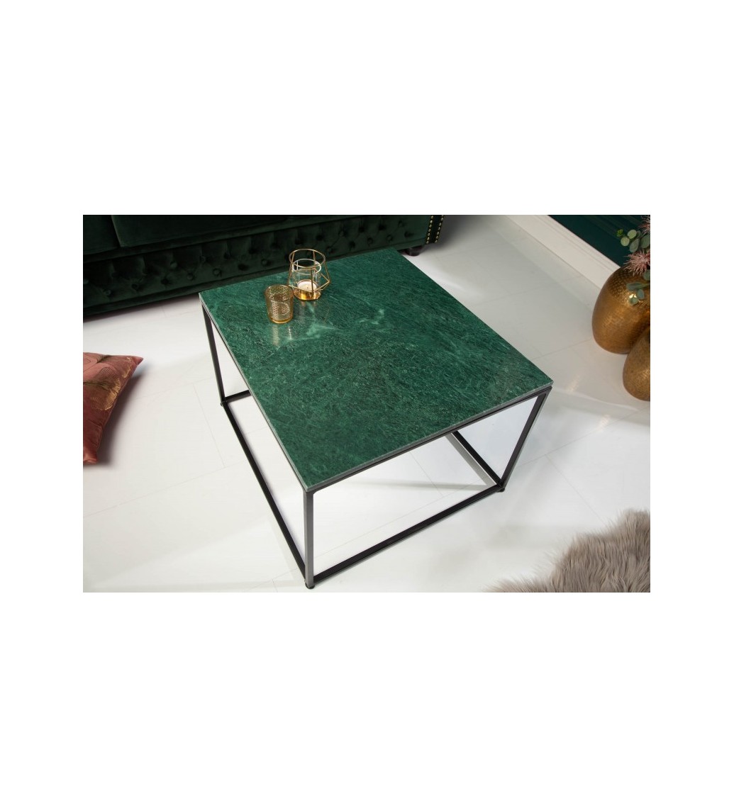 Stolik kawowy GORAN 50 cm marmur zielony