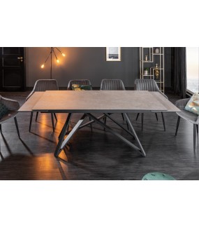 Stół rozkładany ALASKA 180 cm - 220 cm- 260 cm ceramika w optyce betonu do salonu
