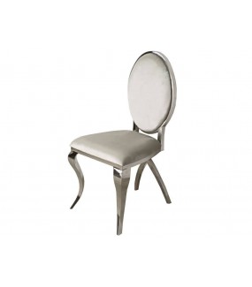 Krzesło VIENNA Modern Barock Srebrne do salonu