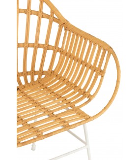 Krzesło Keni rattanowe do salonu, pokoju dziennego jadalni w stylu boho, skandynawskim, nowoczesnym, eko