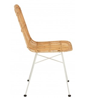 Krzesło COLLABORRAZIONE rattanowe do jadalni w stylu skandynawskim. Idealne do kuchni urządzonej w stylu boho.