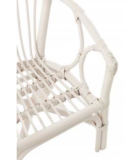 Krzesło dziecięce PETIT FILOU rattanowy biały do salonu, pokoju dziennego, pokoju dziecięcego w stylu boho, eko, skandynawskim