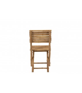 Krzesło ARE YOU READY bambusowe naturalne na taras w stylu eko. Do jadalni zaaranżowanej w stylu  skandynawskim.