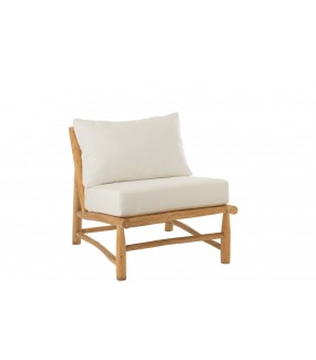 Krzesło SENCILO Teak Naturalny w stylu boho, eko, skandynawskim, do ogrodu, na altankę, na taras, na plażę