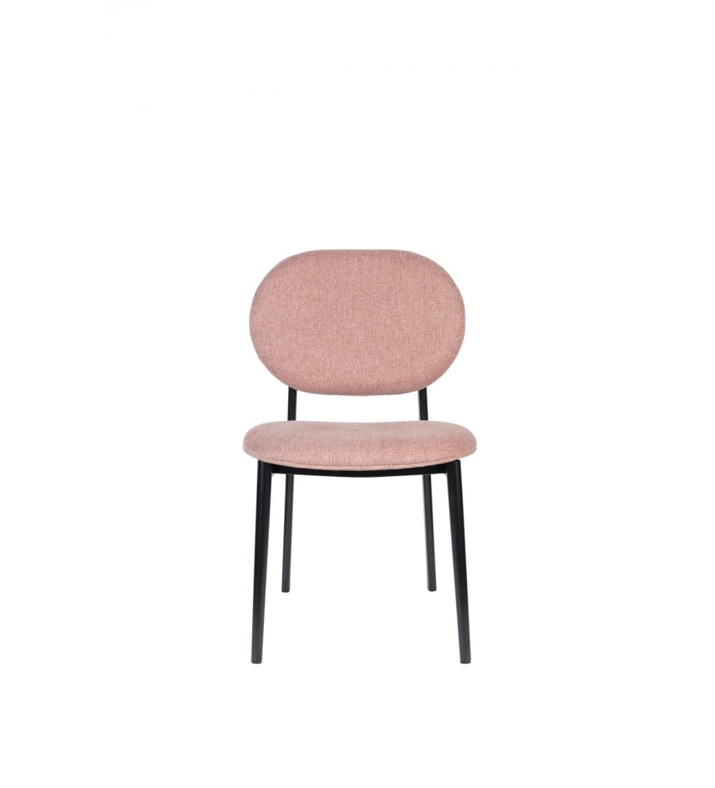 Fotel Spike różowy w stylu nowoczesnym do salonu lub  jadalni od marki Zuiver. Sprawdzi się w pokoju dziennym w stylu retro.