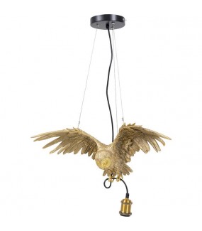 Lampa wisząca ANIMAL OWL złoty idealna do salonu w stylu glamour. Fajnie będzie się prezentować w pokoju w stylu nowoczesnym.
