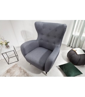Bardzo wygodny fotel ORION w kolorze antracytowym do pokoju w stylu nowoczesnym.