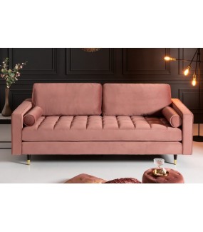 Wygodna sofa CANIS VELVET 225 Cm idealna do salonu w stylu nowoczesnym. Sprawdzi się w pokoju zaaranżowanym w stylu retro.