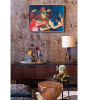 Piękna lampa Stołowa Woodland do pokoju w stylu nowoczesnym lub salonu w aranżacji boho.