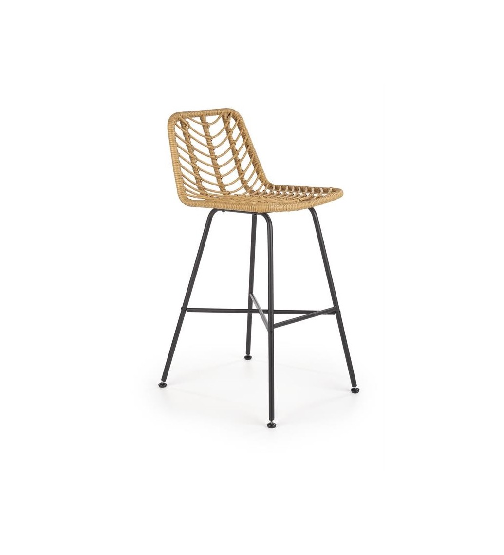 Krzesło barowe rattanowe DAKOTA naturalne sprawdzi się w aranżacji nowoczesnej, industrialnej oraz modern.