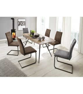 Krzesło AOSTA antracytowe do salonu w stylu nowoczesnym