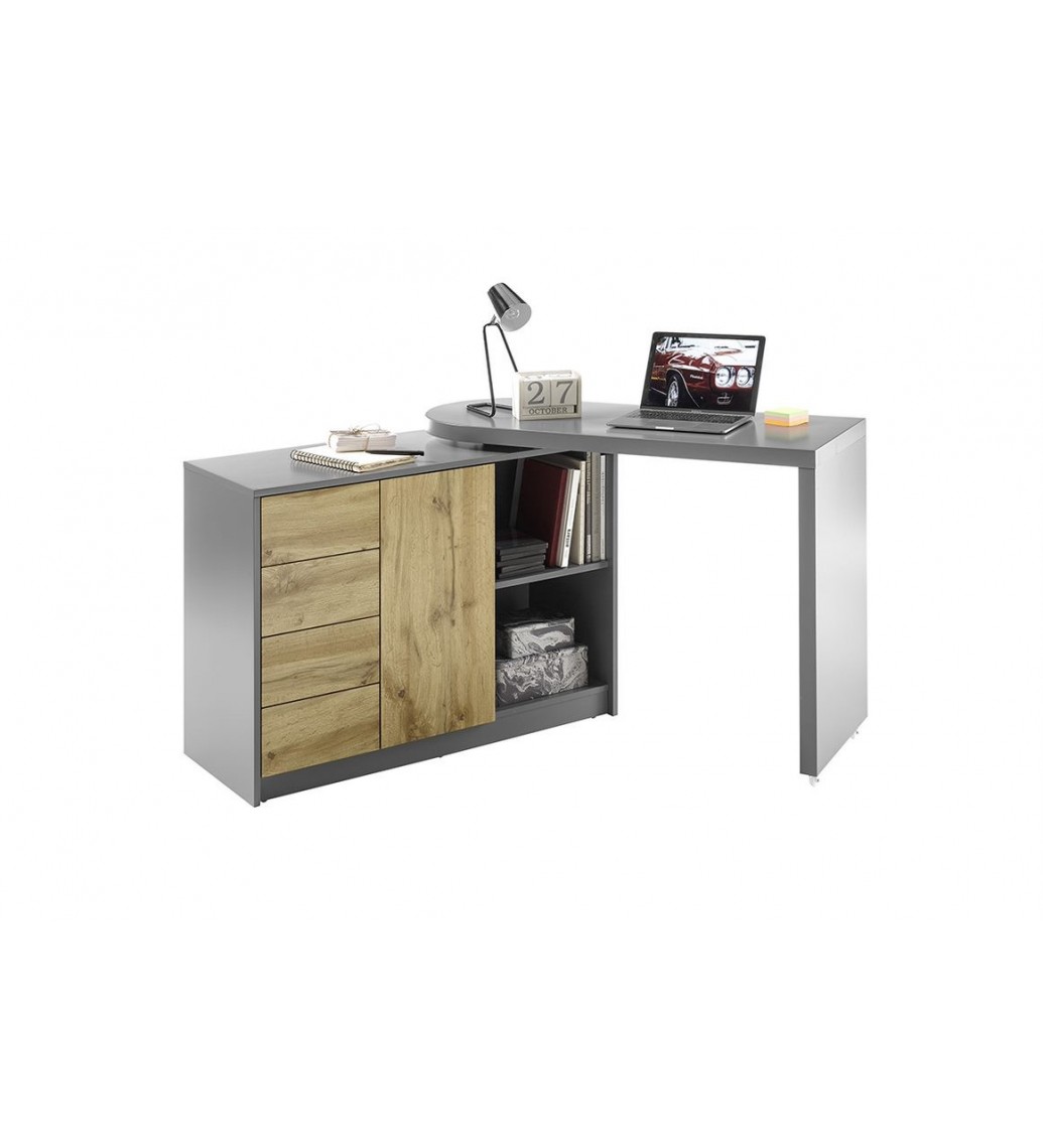 Praktyczne biurko rozsuwane idealne do wnętrz nowoczesnych oraz klasycznych.