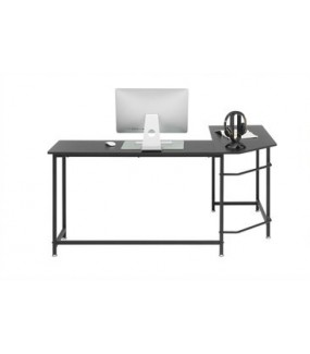Praktyczne narożne biurko metalowe w kolorze czarnym będzie idealne do nowoczesnego biura oraz gabinetu.
