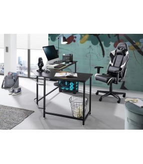 Praktyczne narożne biurko metalowe w kolorze czarnym będzie idealne do nowoczesnego biura oraz gabinetu.