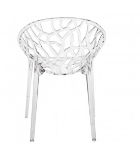 Ażurowe krzesło świetnie będzie się prezentować w salonie w stylu nowoczesnym oraz w pokoju czy jadalni w stylu skandynawskim.