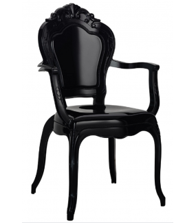Krzesło KING ARM czarne świetnie będzie się prezentować w salonie w stylu nowoczesnym oraz w klasycznym pokoju