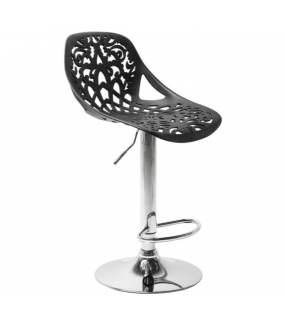 Krzesło barowe ORNAMENT czarne sprawdzi się w biurach, punktach obsługi klienta, marketach.