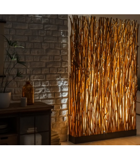 Lampa podłogowa Parave 180 cm longan naturalna do salonu