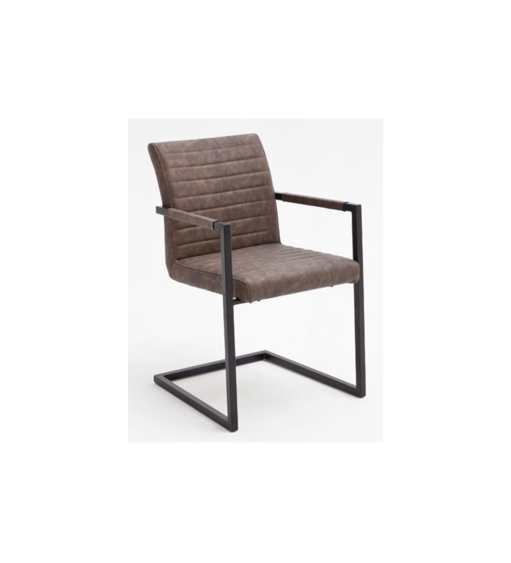 Krzesło KIAN A z podłokietnikami brązowe