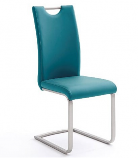 Krzesło PAULO turkusowe do salonu lub jadalni w stylu nowoczesnym