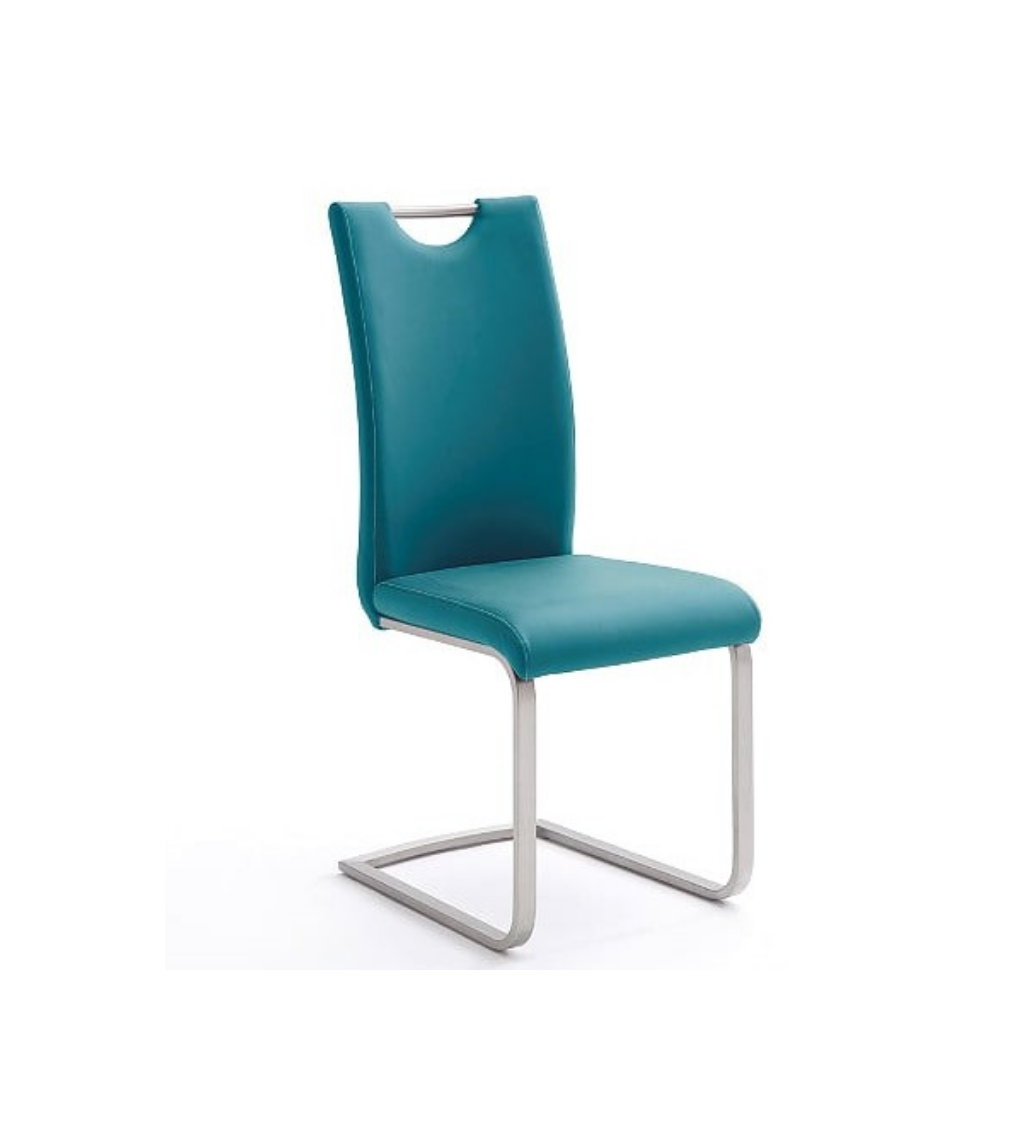 Krzesło PAULO turkusowe do salonu lub jadalni w stylu nowoczesnym
