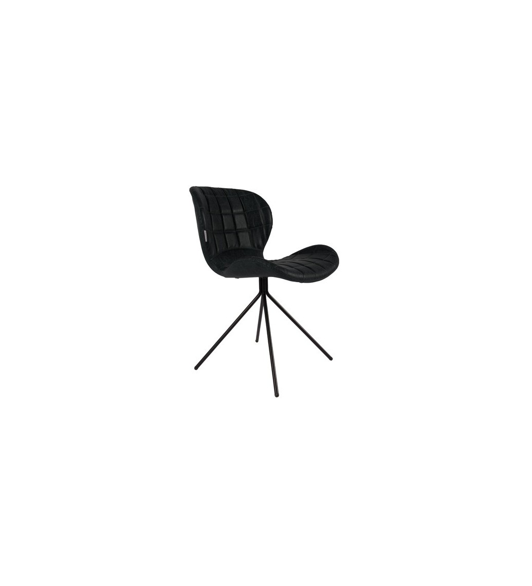 Krzesło OMG Skórzane czarne