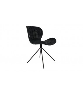 Krzesło OMG Skórzane czarne do salonu