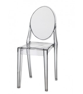 Krzesło Viki inspirowane Victoria Ghost transparentne szare