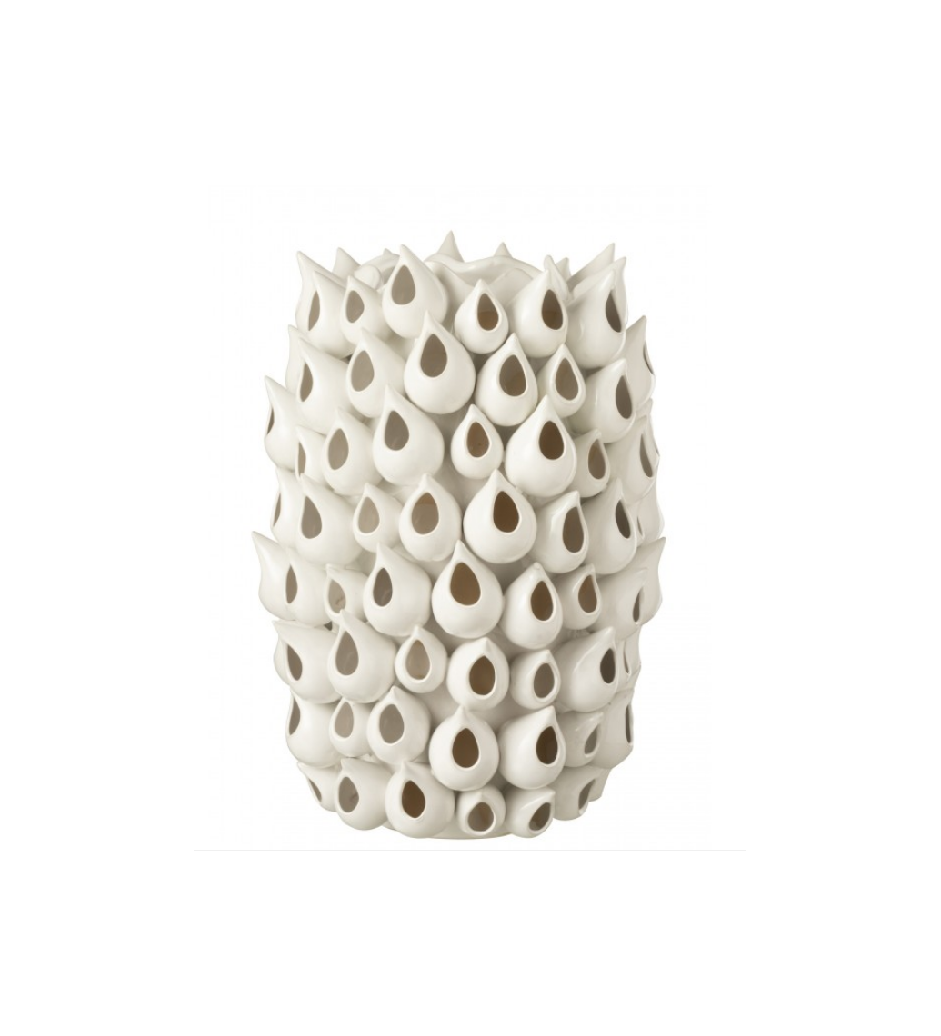 Wazon ANEMONE Ceramiczny 30 cm biały L