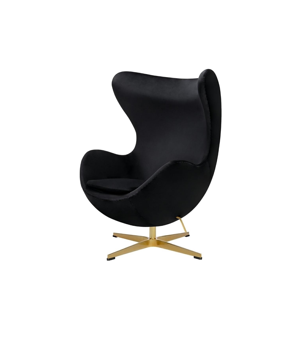 Fotel EGG CLASSIC VELVET GOLD  idealnie sprawdzi się we wnętrzach nowoczesnych oraz w aranżacji retro.