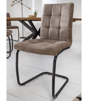 Krzesło GASPAR vintage szarobrązowe