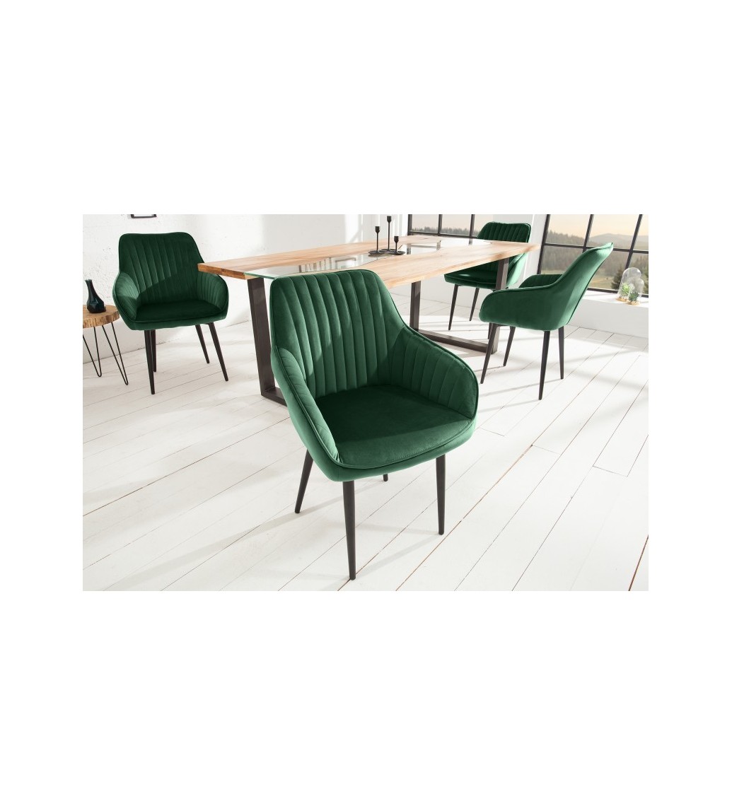 Krzesło Turin Szmaragdowo Zielone