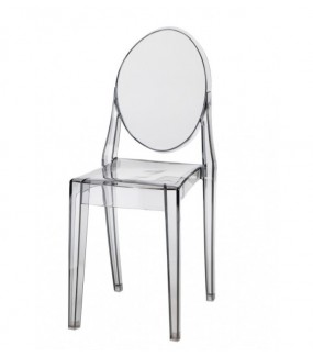 Krzesło Viki Inspirowane Victoria Ghost Transparentne Szare