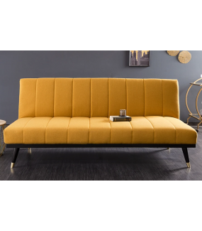 Sofa Belissima 180 Cm musztardowo - żółta do salonu lub pokoju w stylu nowoczesnym.