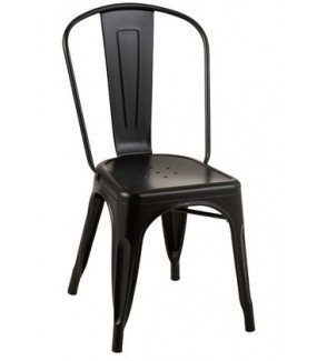 Krzesło Bistro Metal Czarne do pokoju, jadalni, kuchni, na taras czy lokali gastronomicznych.