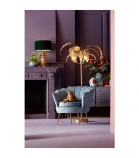 Lampa podłogowa Palmera 170 cm złota do salonu w stylu glamour