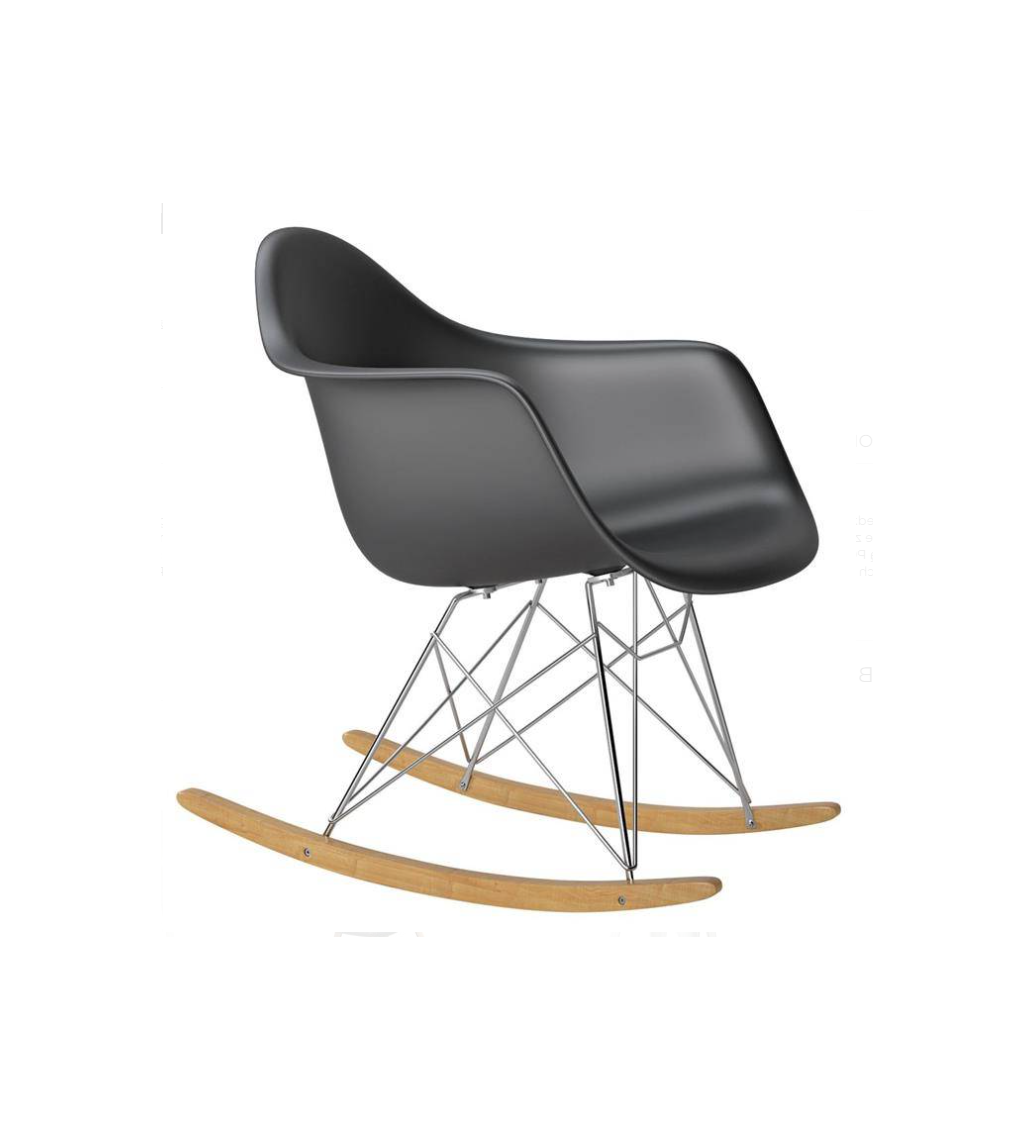 Krzesło bujane inspirowane RAR czarne