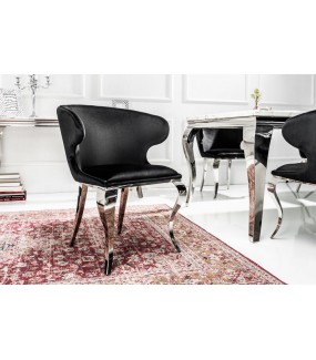 Krzesło Modern Barock II czarny aksamit
