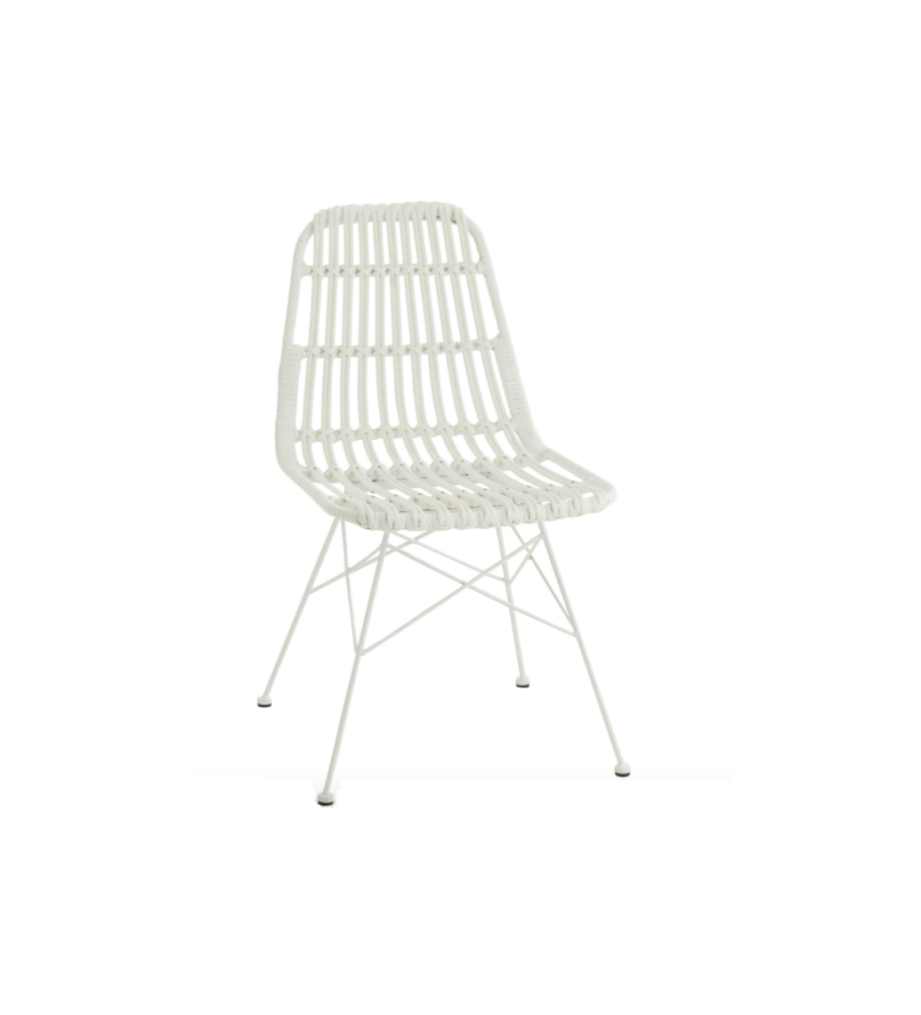 Krzesło Białe ogrodowe Rachel to świetna koncepcja do zaaranżowania wnętrz w stylu eko, boho, skandynawskim czy industrialnym.