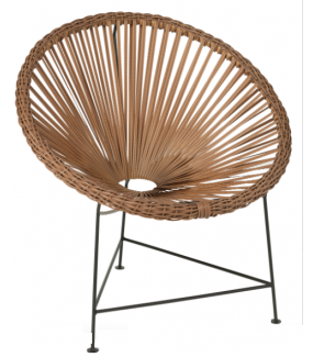Fotel rattanowy ogrodowy ACAPULCO brązowy