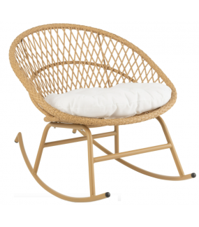 Fotel bujany ogrodowy ZAYO naturalny zachwyca nowoczesnym stylem i niezwykłym komfortem.