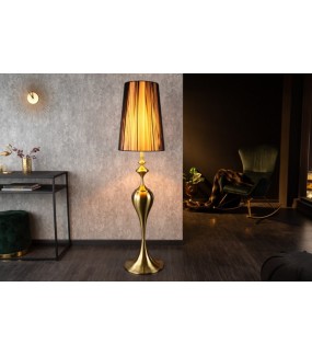 Lampa podłogowa Lucie 160 cm czarno złota do salonu w stylu Glamour