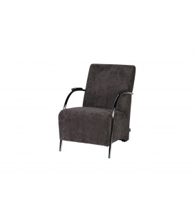 Wygodny fotel w kolorze antracytowym idealny do salonu w stylu nowoczesnym. Idealny do pokoju w stylu glamour.