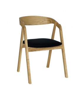 Krzesło dębowe ESMERALDA z podłokietnikami skóra idealne do restauracji czy sal bankietowych.