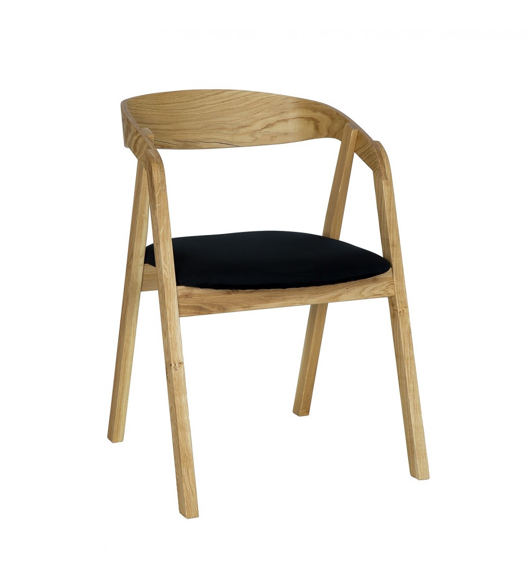Krzesło dębowe ESMERALDA z podłokietnikami skóra idealne do restauracji czy sal bankietowych.
