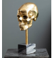 Figurka dekoracyjna Skull złota