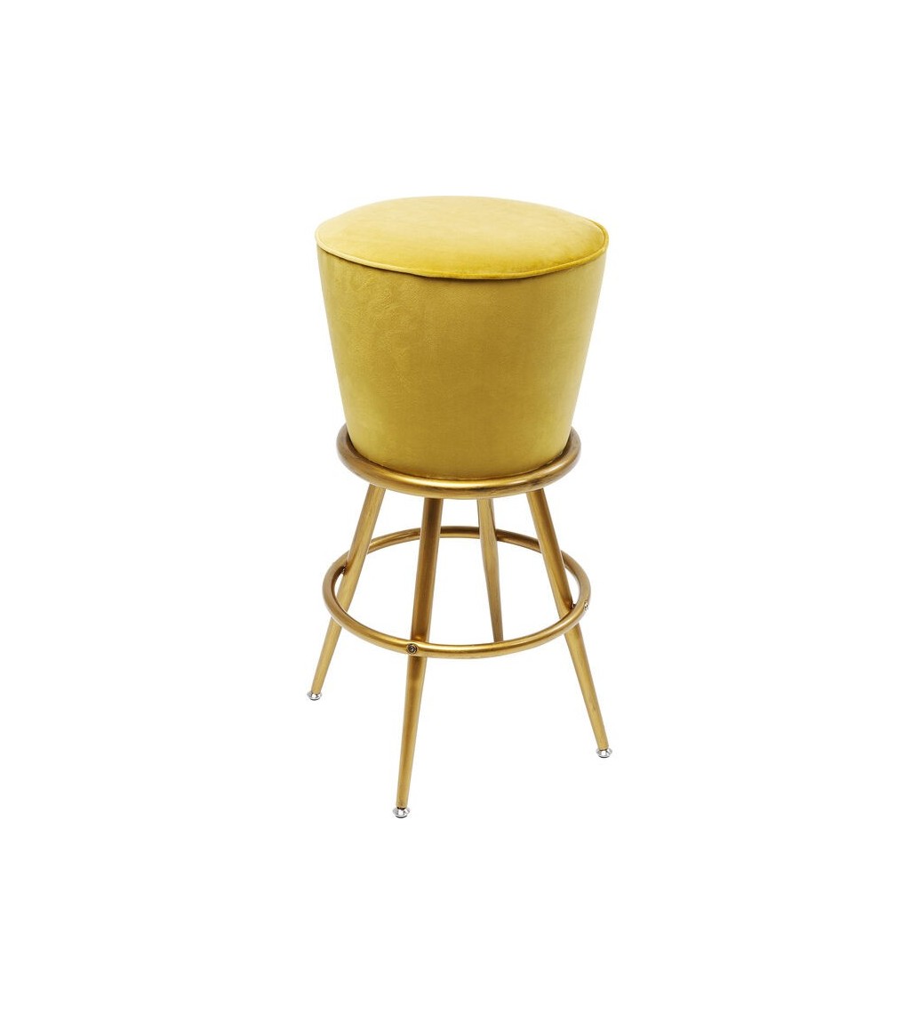 Krzesło barowe Lady Rock żółte do salonu w stylu nowoczesnym