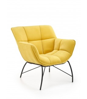 Fotel BELTON żółty do salonu w stylu nowoczesnym