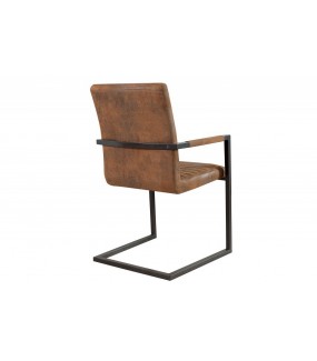Krzesło Konsolowe Loft antyczne brązowo czarne