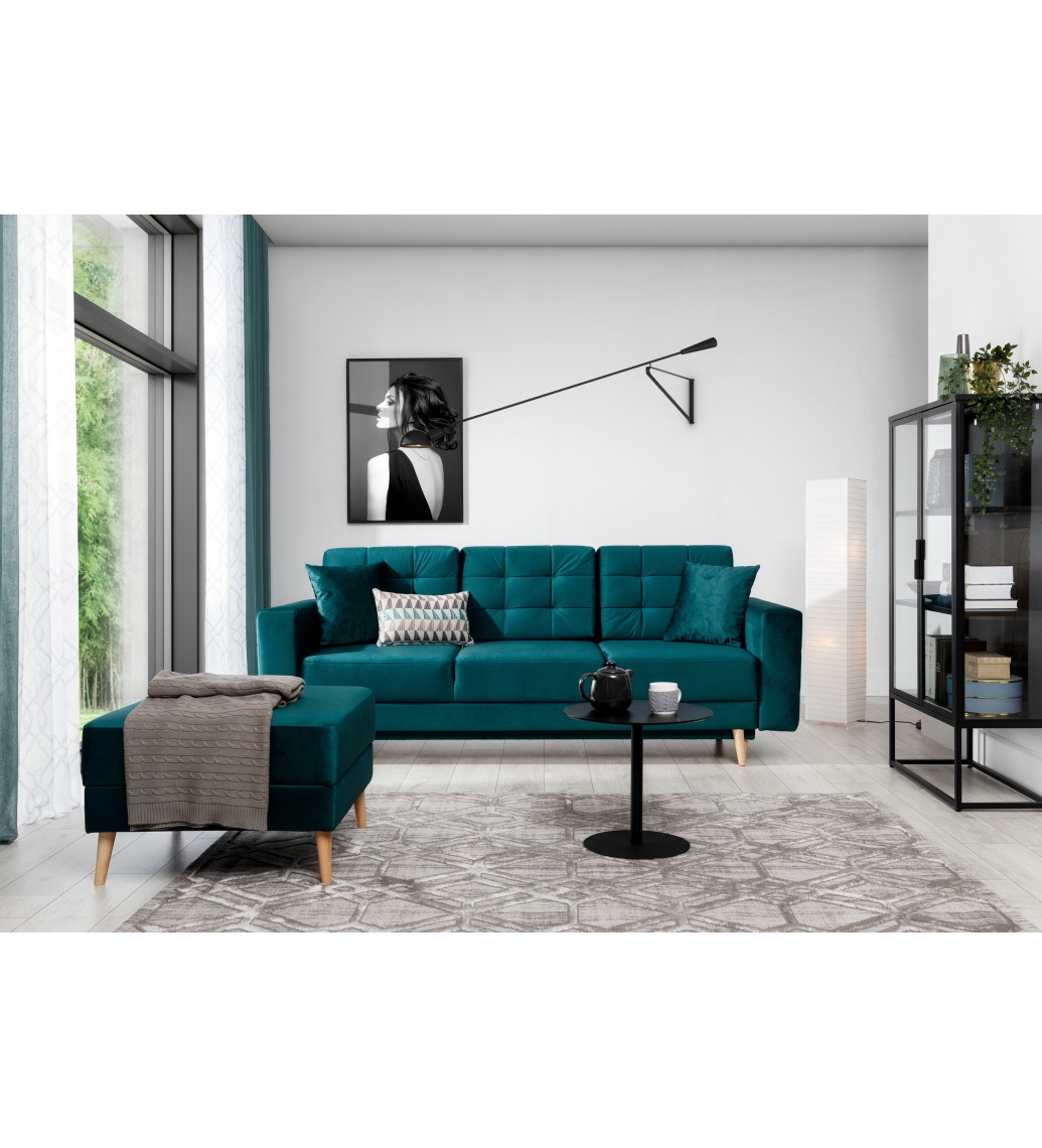 Sofa rozkładana ASGARD 235 cm z funkcją spania do salonu w stylu nowoczesnym